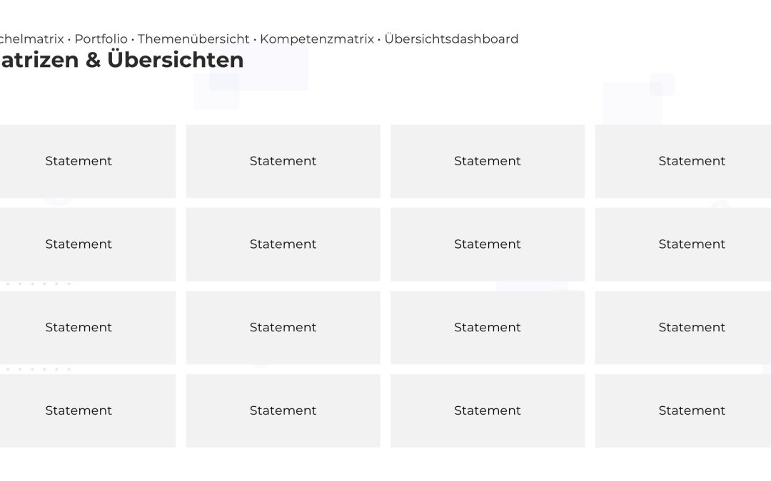 Strategie-Matrix PowerPoint Vorlage – Variante 8