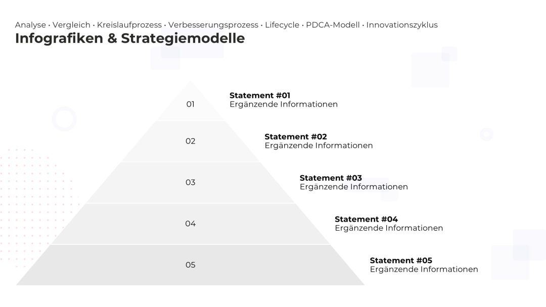 Dynamische Strategie-Pyramide als PowerPoint Vorlage – Variante 1