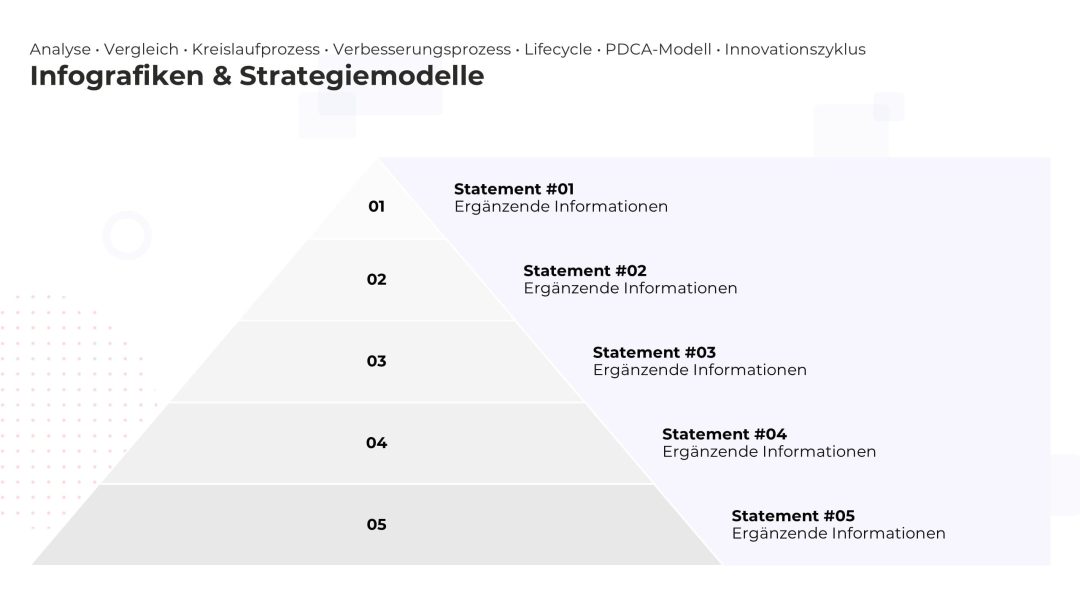 Dynamische Strategie-Pyramide als PowerPoint Vorlage – Variante 2