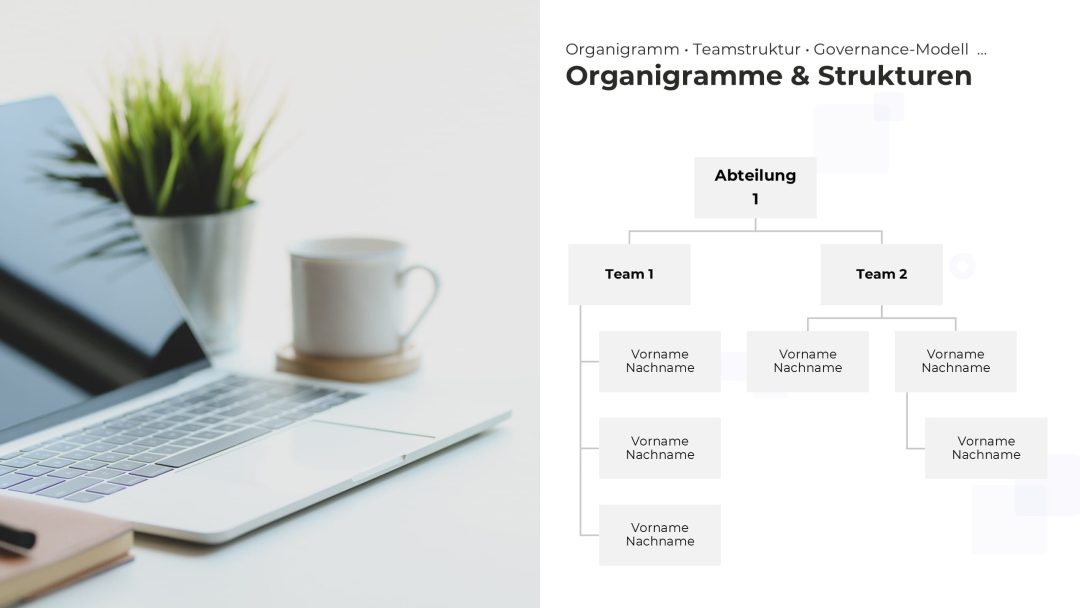 Dynamisches Organigramm als PowerPoint Vorlage – Variante 6