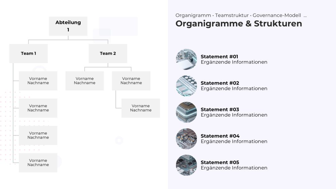 Dynamisches Organigramm als PowerPoint Vorlage – Variante 8