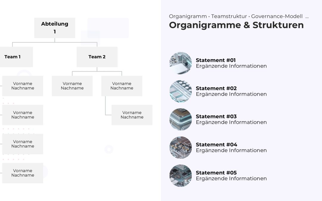 Organigramm-Hierarchie PowerPoint Vorlage – Variante 8