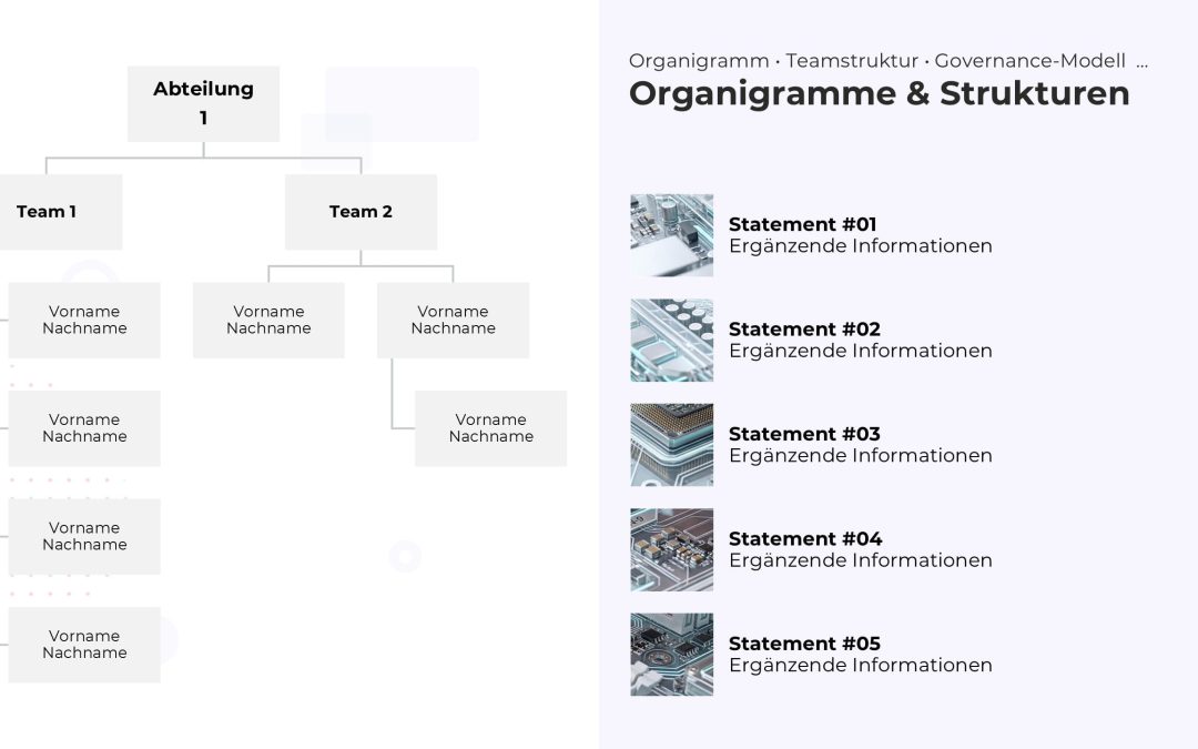 Organigramm-Hierarchie PowerPoint Vorlage – Variante 9