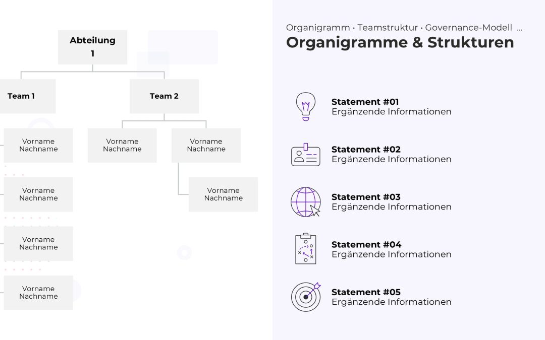 Organigramm-Hierarchie PowerPoint Vorlage – Variante 10