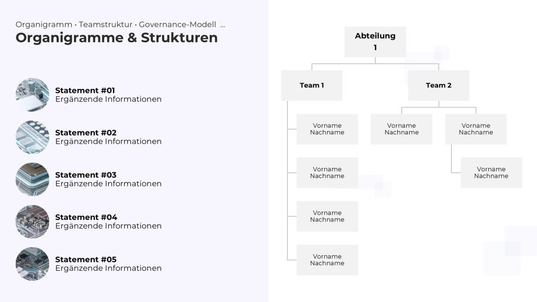 Dynamisches Organigramm als PowerPoint Vorlage – Variante 11