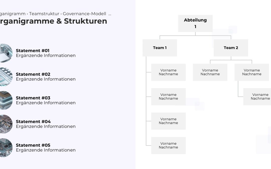 Organigramm-Hierarchie PowerPoint Vorlage – Variante 11