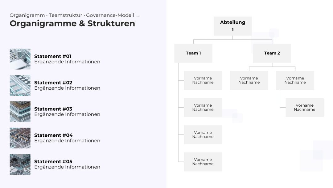 Dynamisches Organigramm als PowerPoint Vorlage – Variante 12