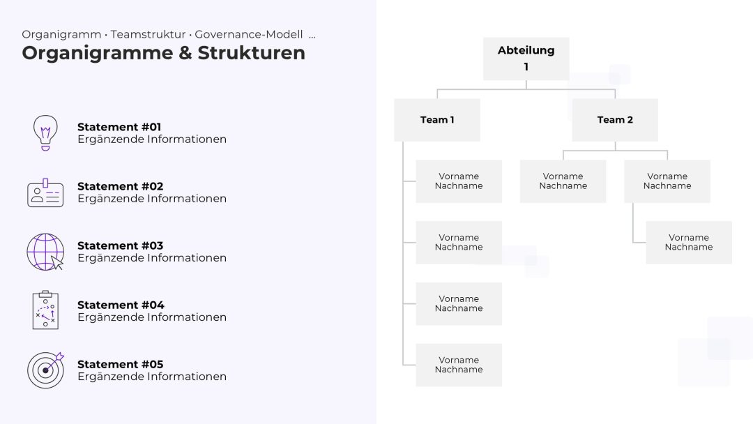Dynamisches Organigramm als PowerPoint Vorlage – Variante 13