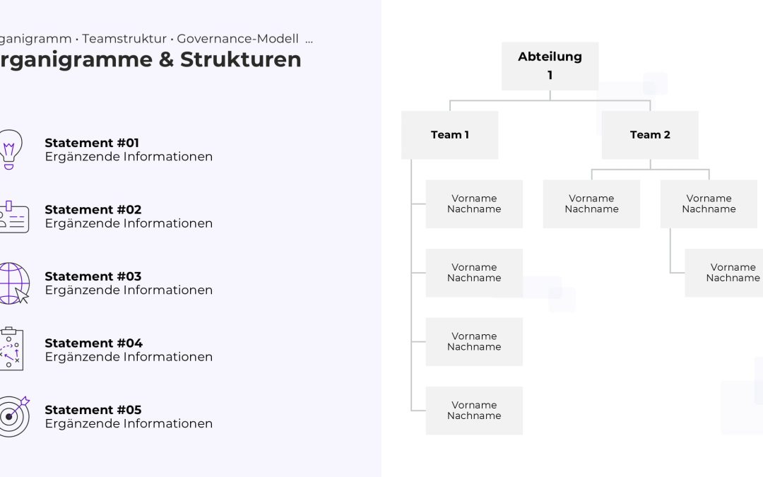 Organigramm-Hierarchie PowerPoint Vorlage – Variante 13