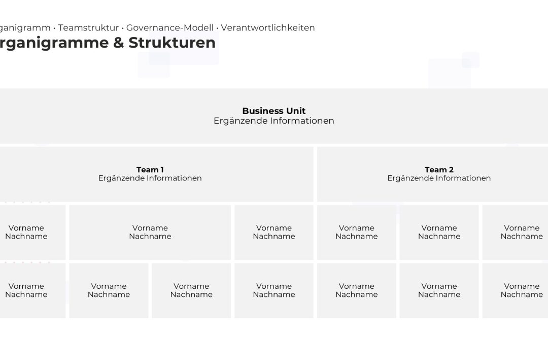 Organigramm-Hierarchie PowerPoint Vorlage – Variante 2
