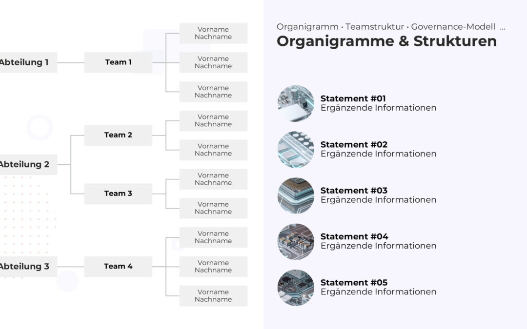 Organigramm-Hierarchie PowerPoint Vorlage – Variante 18