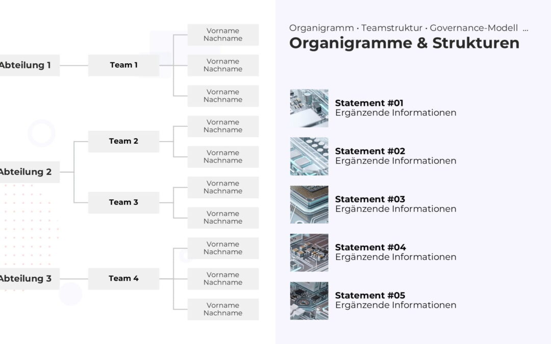 Organigramm-Hierarchie PowerPoint Vorlage – Variante 19