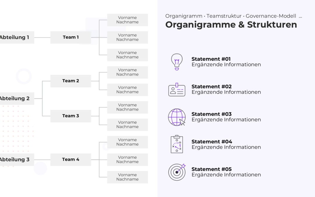Organigramm-Hierarchie PowerPoint Vorlage – Variante 20