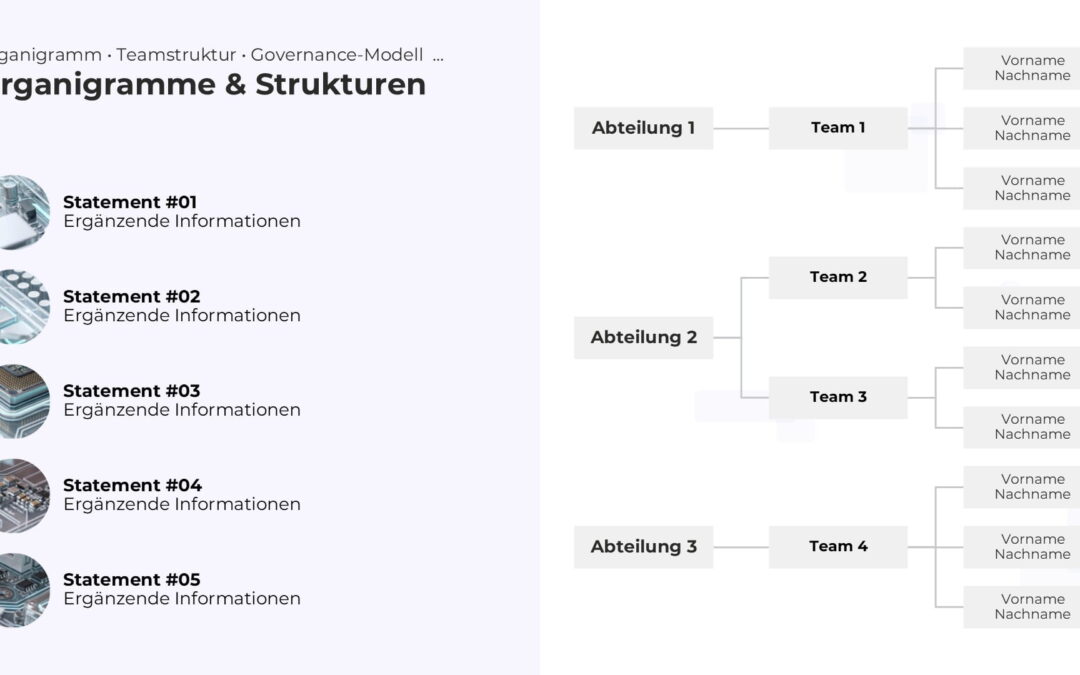 Organigramm-Hierarchie PowerPoint Vorlage – Variante 21