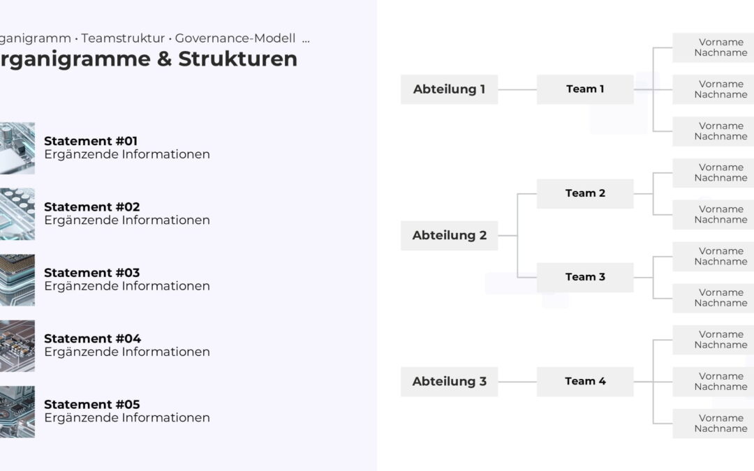 Organigramm-Hierarchie PowerPoint Vorlage – Variante 22