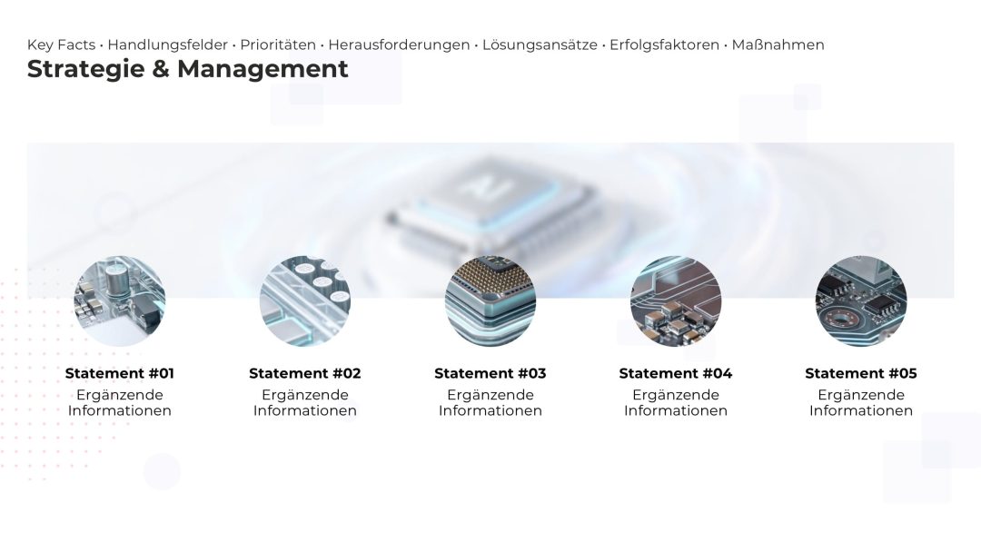 Dynamische PowerPoint Folie für Strategie und Management – Variante 4