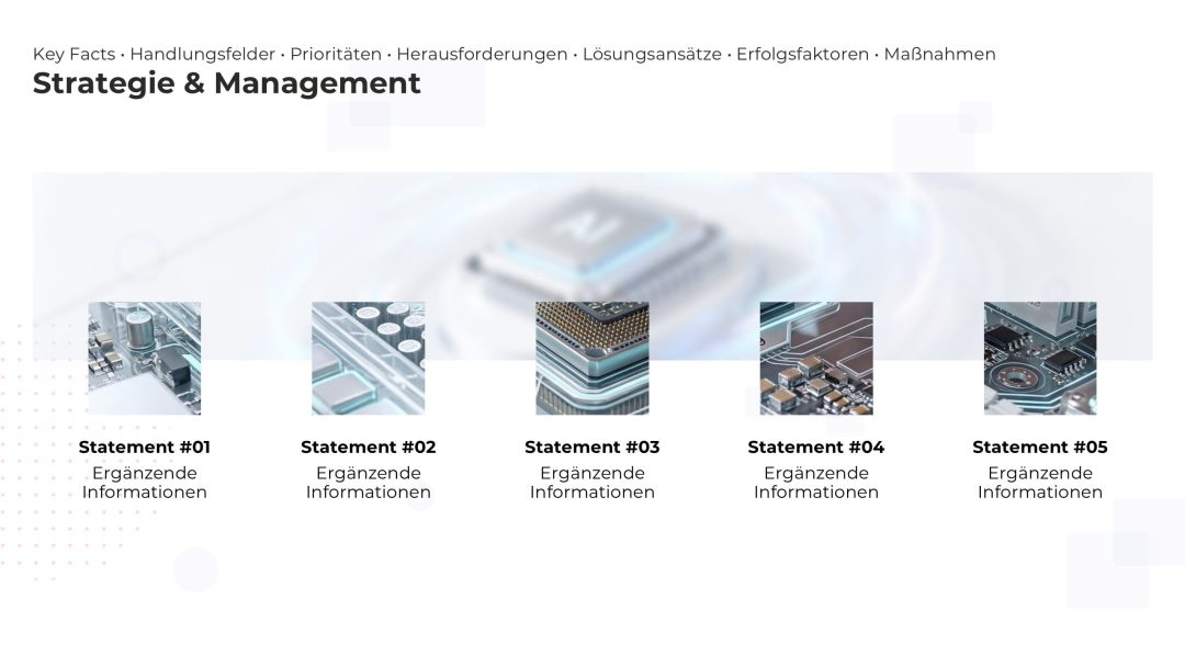Dynamische PowerPoint Folie für Strategie und Management – Variante 5