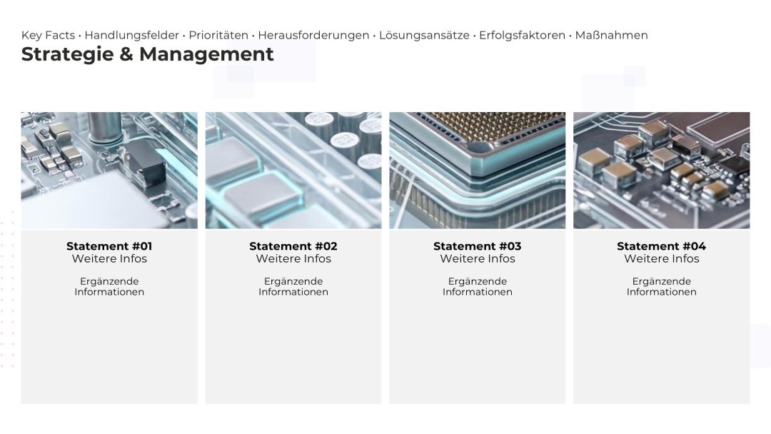 Dynamische PowerPoint Folie für Strategie und Management – Variante 6