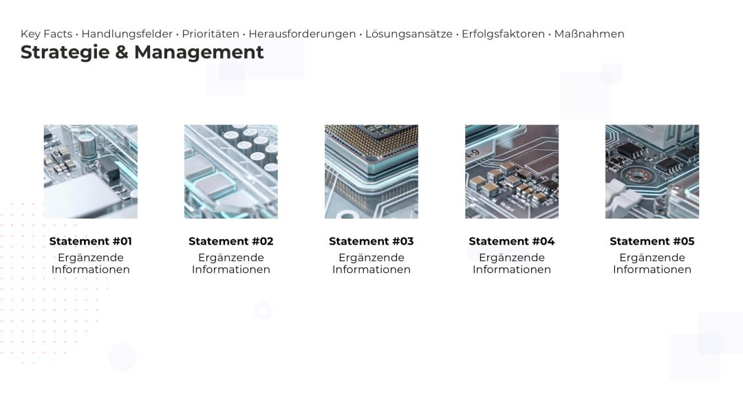Dynamische PowerPoint Folie für Strategie und Management – Variante 15